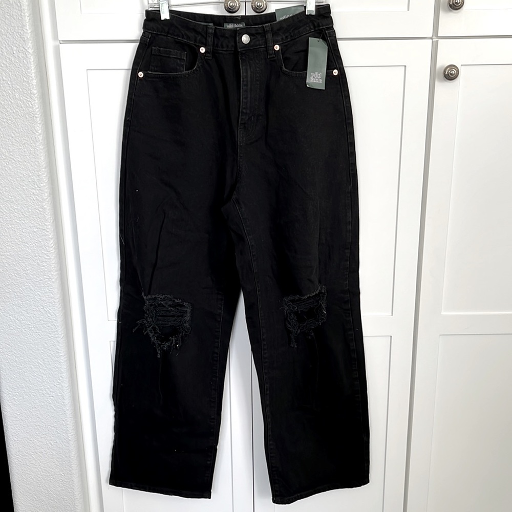 Wild Fable Women Distressed Highest Rise BAGGY Jeans Size 4 NWT - Picture 3 of 4